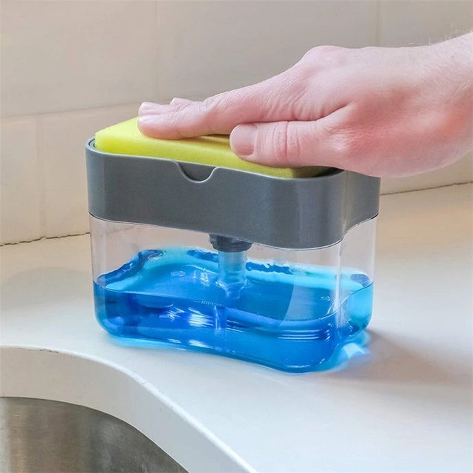 2-in-1 Sponge Box With Soap Dispenser