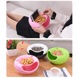 Snack Bowl with Phone Holder