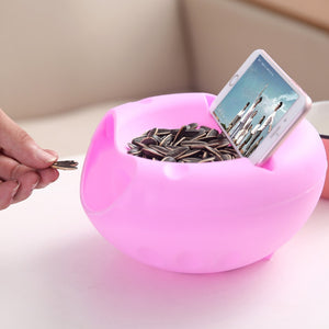 Snack Bowl with Phone Holder