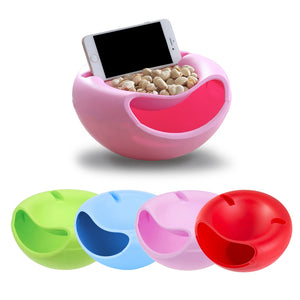 Snack Bowl with Phone Holder