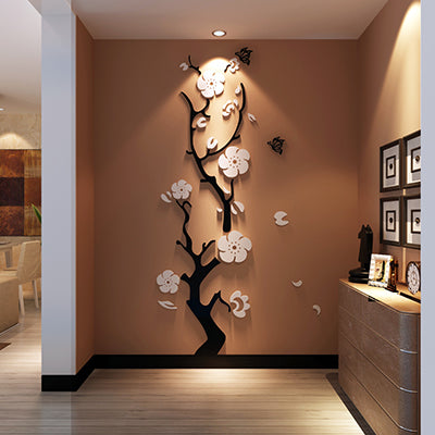 Plum flower 3D Acrylic wall stickers